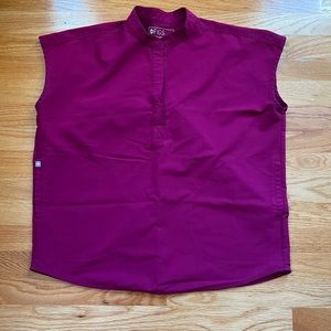 Dark Magenta Rafaela Oversized Scrub Top